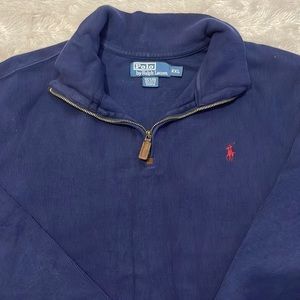 Navy Blue Polo Quarter Zip sweater in XXL